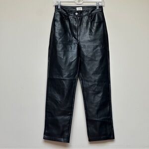 Wilfred Black Faux Leather Pants Size 4